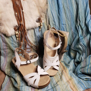 Dansko‎ Sandal Sissy Ankle Strap Wedge Open Toe